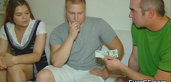  Dirt poor dude lets kinky pal to penetrate his companion for cash